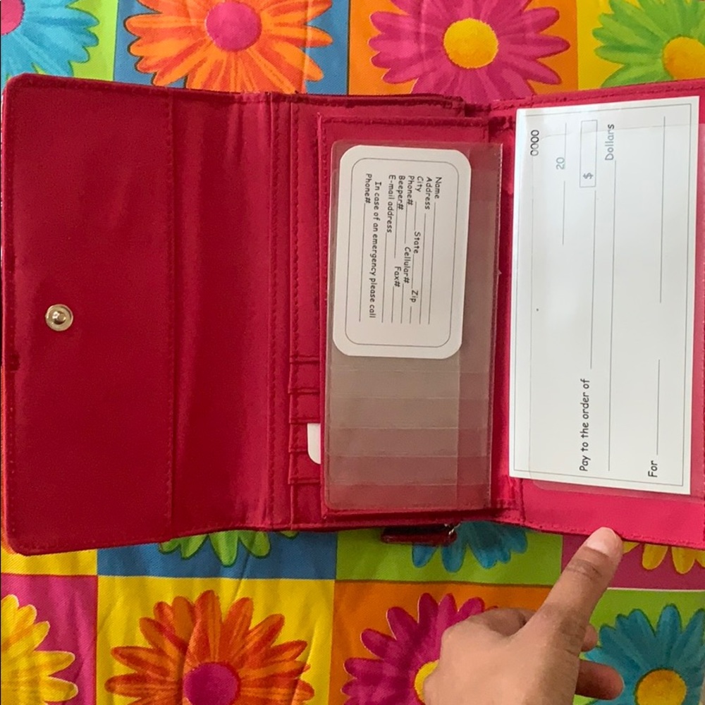 Never used large red wallet